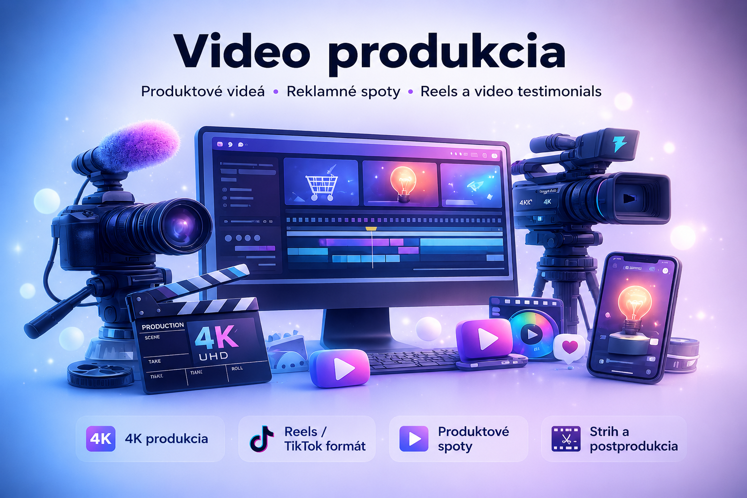 Video produkcia – ukážka filmového záberu, profesionálne kamery a postprodukcia, Trenčín Bratislava