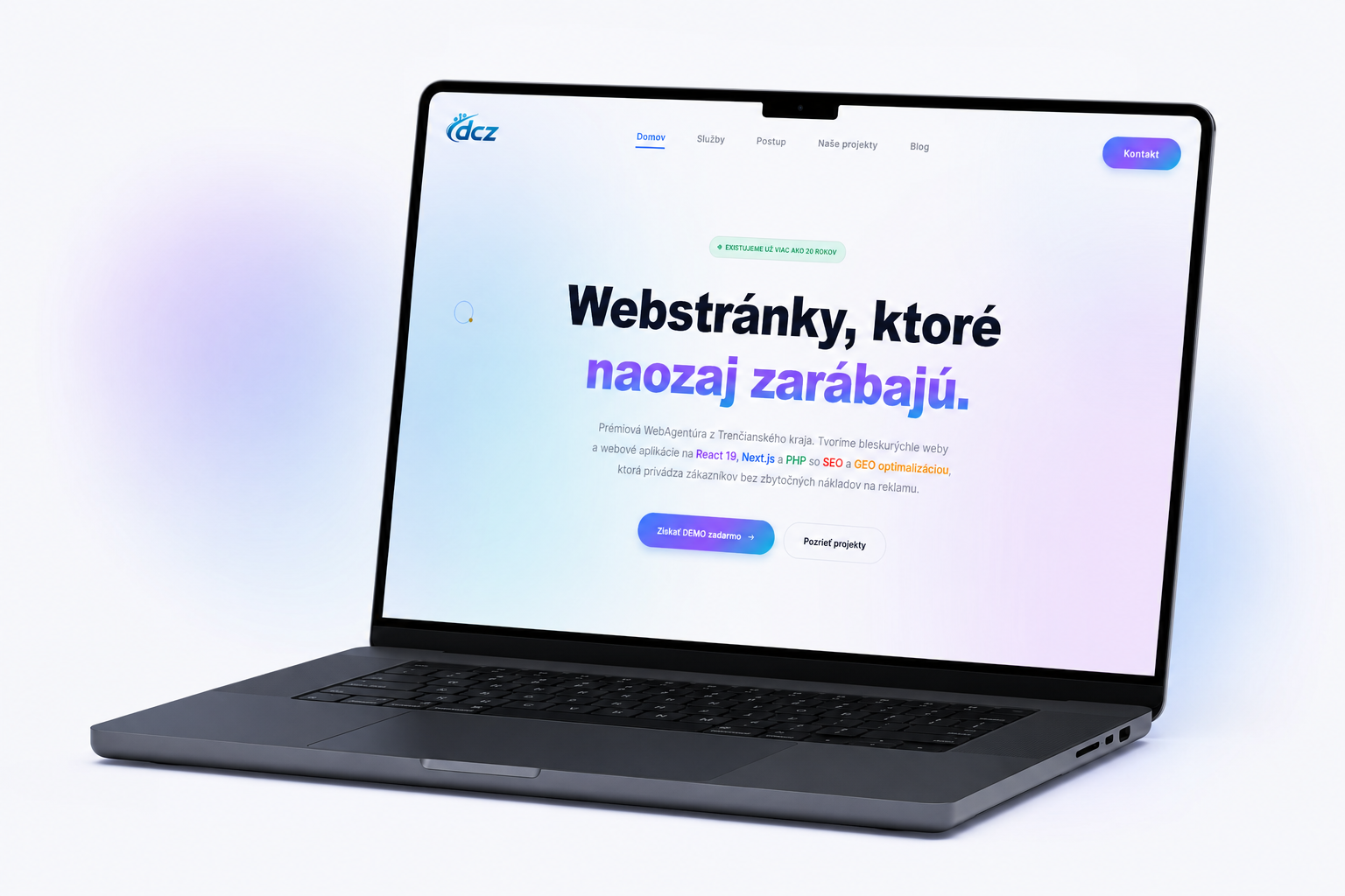 Ukážka prémiových webstránok na mieru – rýchle, čisté, optimalizované pre AI vyhľadávače